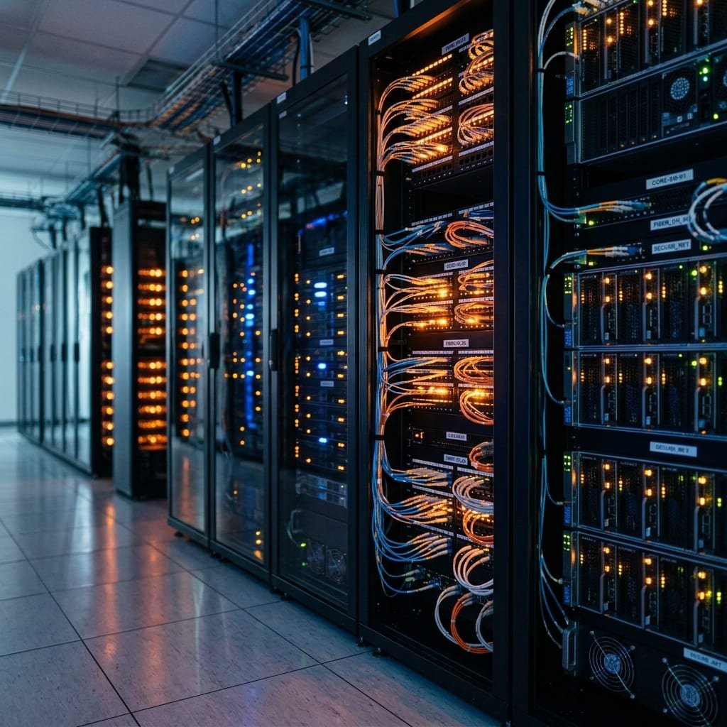 Legacy server room before modernization