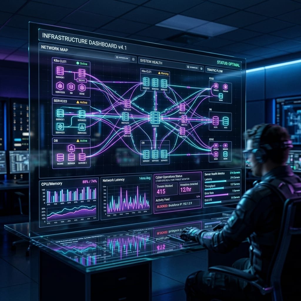 NORTHGRID Cloud Operations Center monitoring live cluster metrics